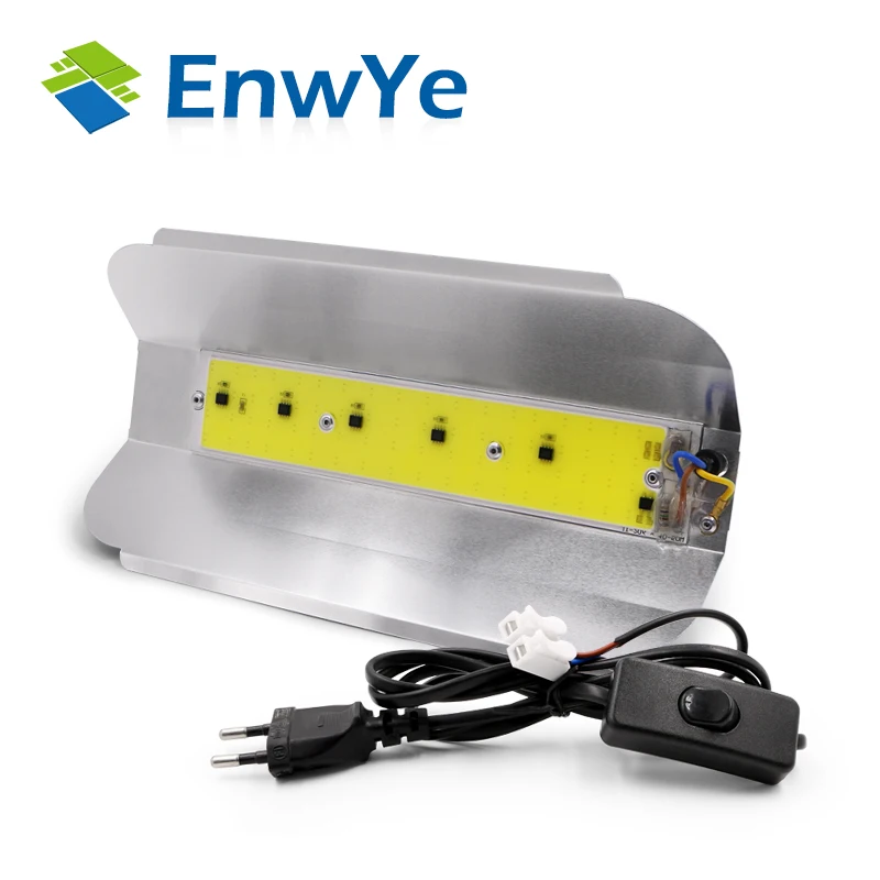EnwYe 220 В Светодиодный прожектор Refletor 50 Вт 100 COB простой LED Наружное освещение