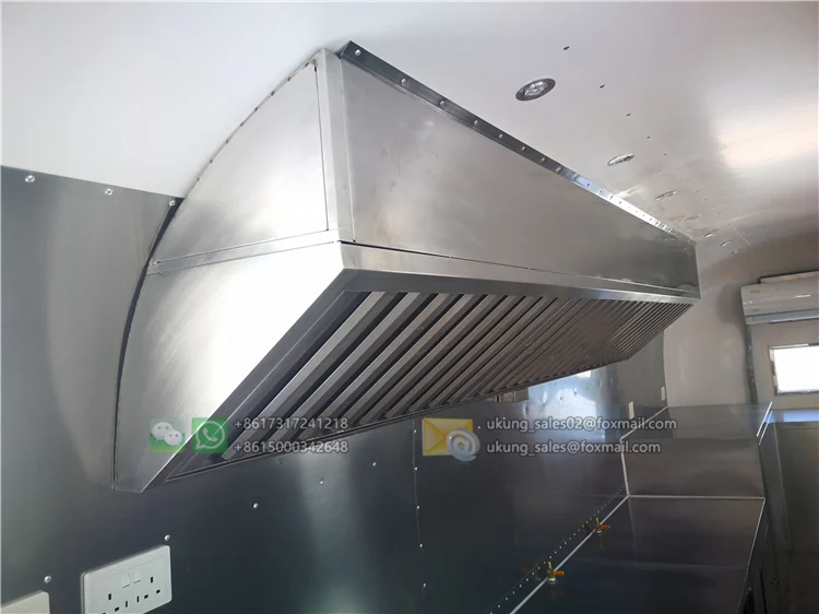 UKUNG 1-го поколения airstream трейлер Питание Грузовик Мобильный хот-дог тележка быстрого питания караван передвижная Кофейня магазин
