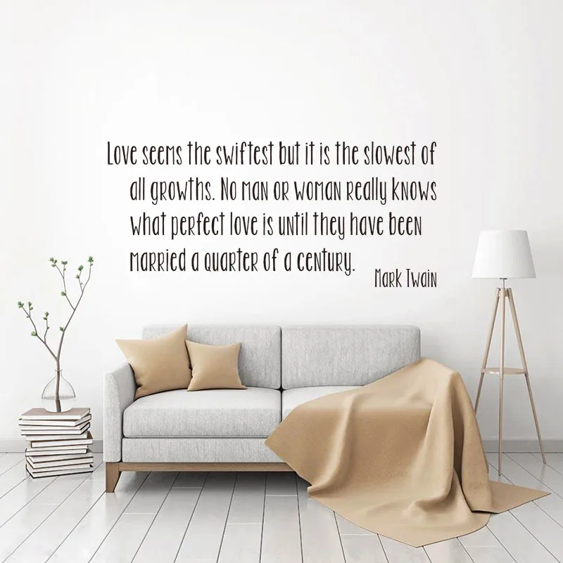 

Sticker Love Vinyl Wall Decal Mark Twain Quote Mural Art Wallpaper Living Room Home Decor Poster House Decoration 26 cm x 58 cm