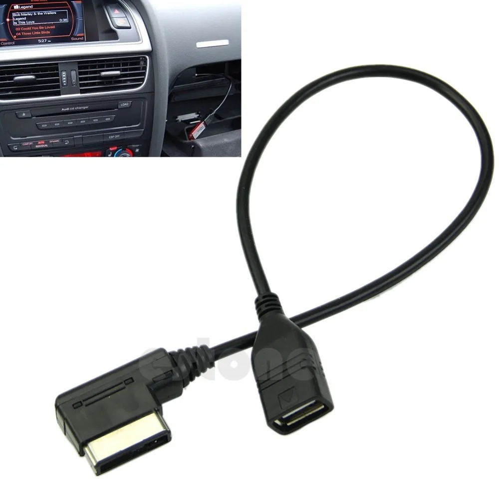 Новинка 1 шт. автомобильный музыкальный интерфейс AMI MMI AUX к USB адаптерному кабелю
