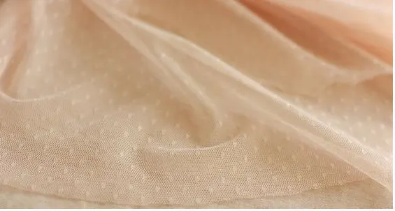 5 ярдов персиковая розовая Тюлевая ткань сетчатая в горошек | Дом и сад