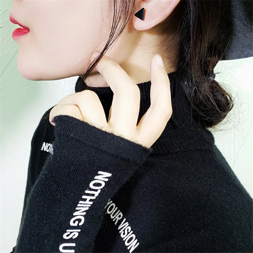 3 пары маленькие черные металлические серьги-гвоздики ASOS для женщин заявление