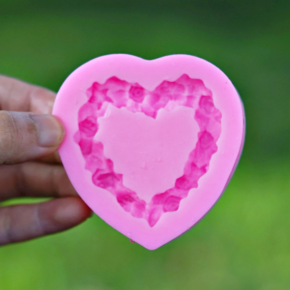 Рамка в форме сердца силиконовая форма для бордюра ювелирные изделия свадебные
