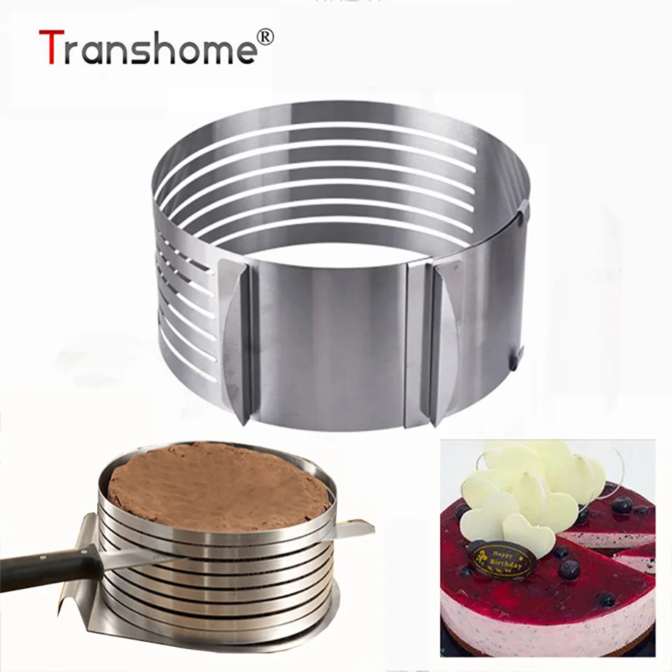 Transhome 1 шт. выдвижной Нержавеющая сталь мусс кольцо регулируемые торт 3D DIY формы