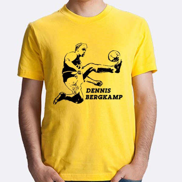 

2018 summer legend gunner t-shirt 100% cotton T Shirt Man casual for Dennis bergkamp fans gift 0731