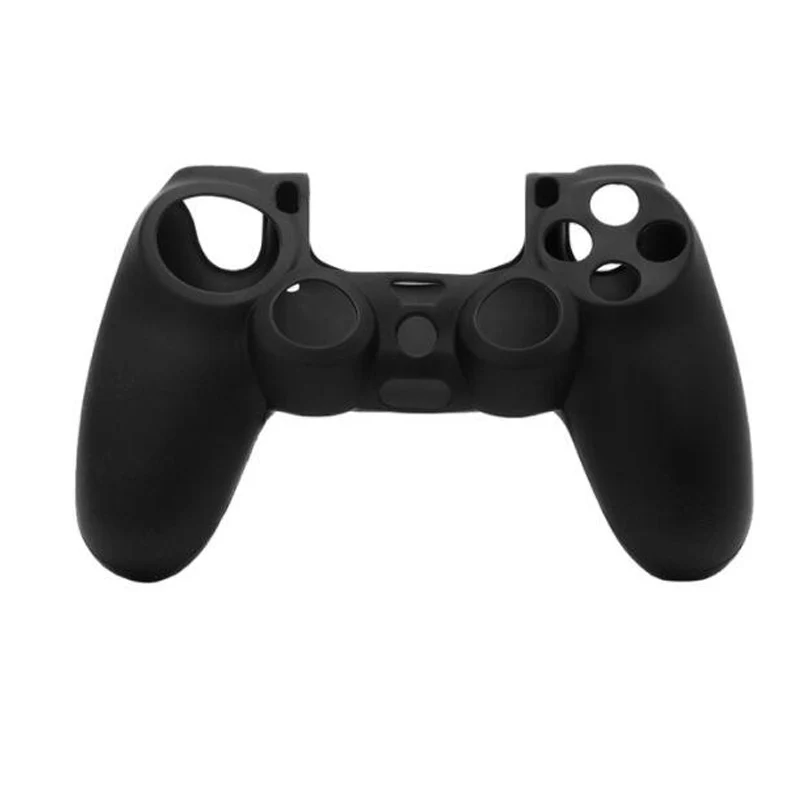 Black With Grips Для sony Игровые приставки PS4 силиконовый чехол с ручками в виде ракушки силиконовой резины геймпад защитный чехол защитная кожа - Цвет: Black With Grips