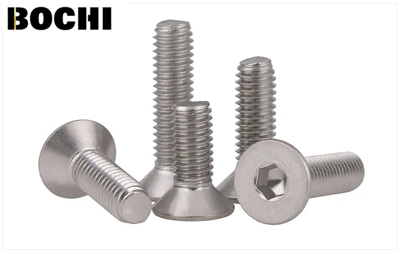 50 шт. M3 * 4-M3*60 мм DIN7991 GB70.3 ISO10642 JISB1194 304 нержавеющая сталь шестигранные потайные