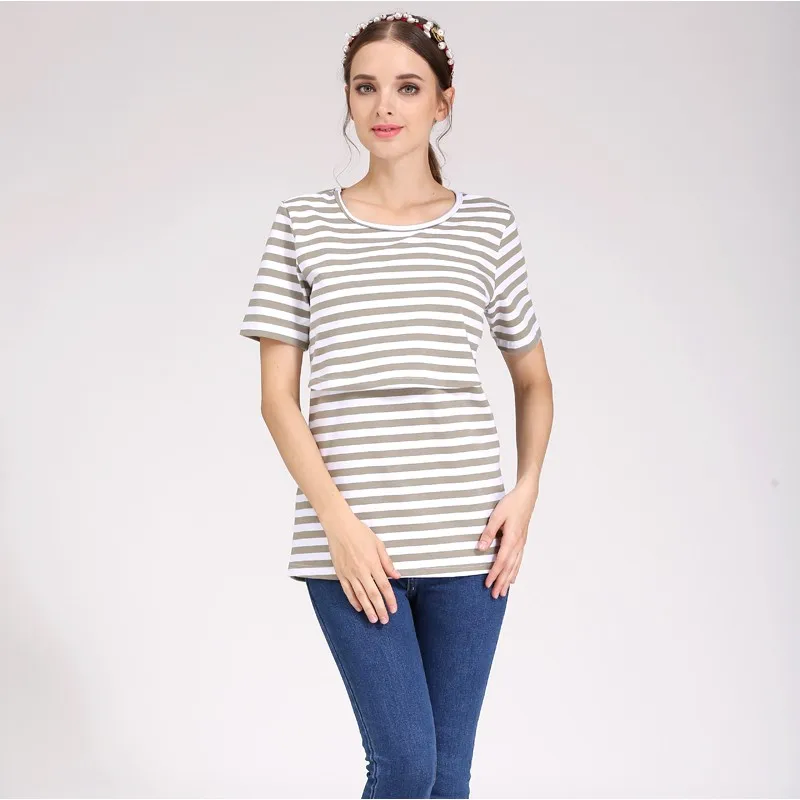 Emotion Moms/одежда с коротким рукавом для беременных и кормящих мам; топы для беременных женщин; летняя футболка для беременных