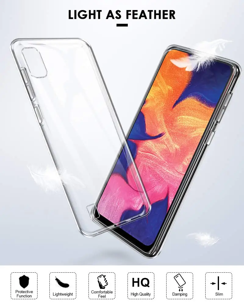 Полноразмерный защитный чехол для телефона чехол для samsung Galaxy A10 SM-A105M/DS мягкий прозрачный силиконовый чехол из мягкого ТПУ samsung A10 Galaxy-A10