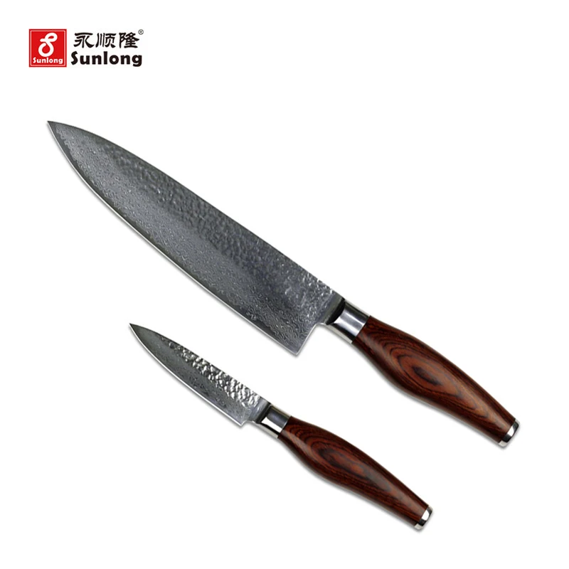 Sunlong VG10 японский нож дамасская сталь набор ножей 2 шт кухонные инструменты для