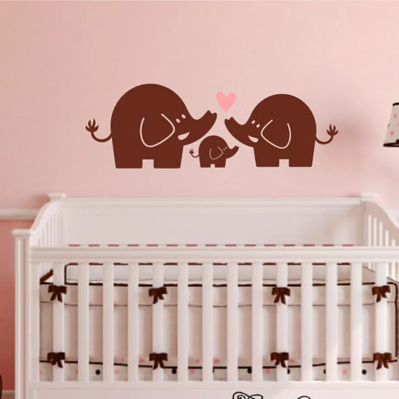 Новинка 2017 г. модная Наклейка на стену в виде слона для детской комнаты наклейка