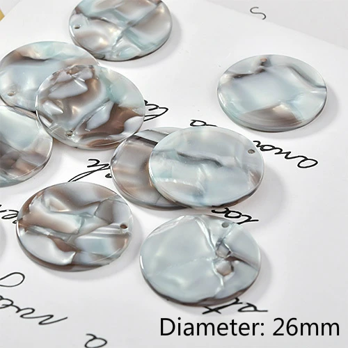10-26mm Уксусная кислота круглый одиночный кран diy серьги кулон небольшой кулон Материал аксессуары - Цвет: 10-26mm