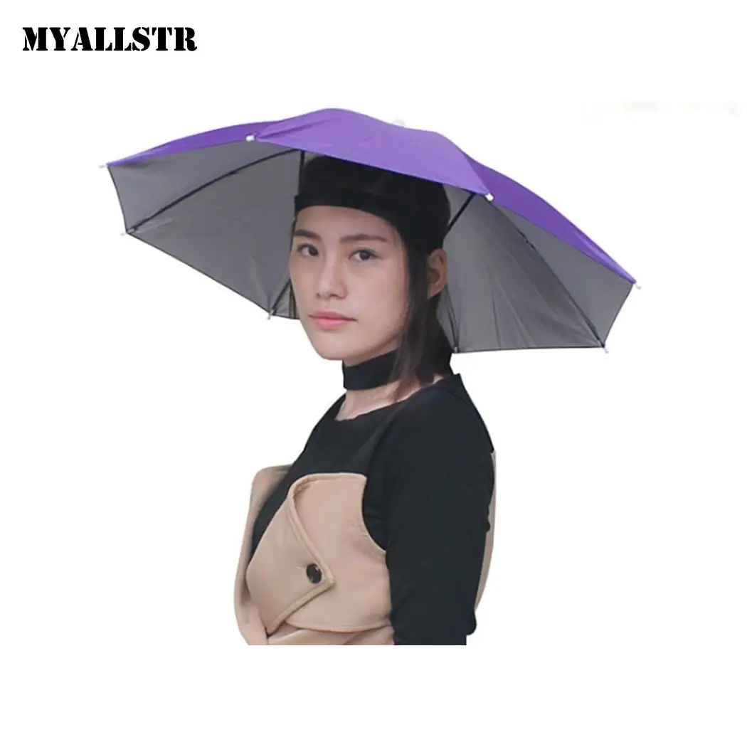 Зонт шляпа зонт для взрослых с эластичными лентами 130 г одежда 65 см на голову 40