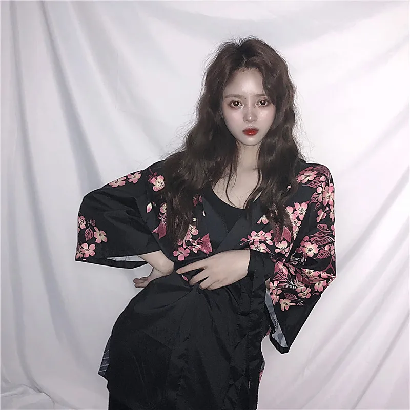 Женское традиционное кимоно кардиган юката женское китайское в стиле Харадзюку