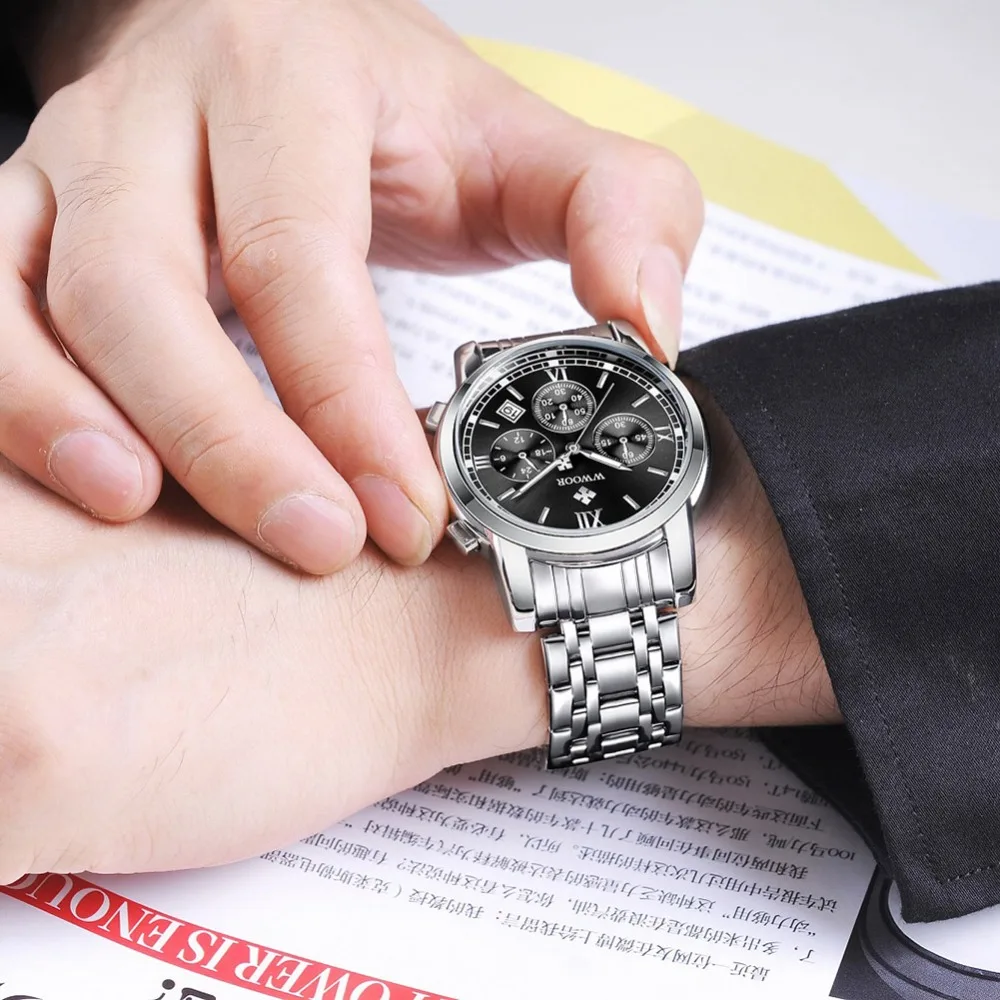 Новинка 2019 мужские часы с черным циферблатом роскошный бренд популярный дизайн