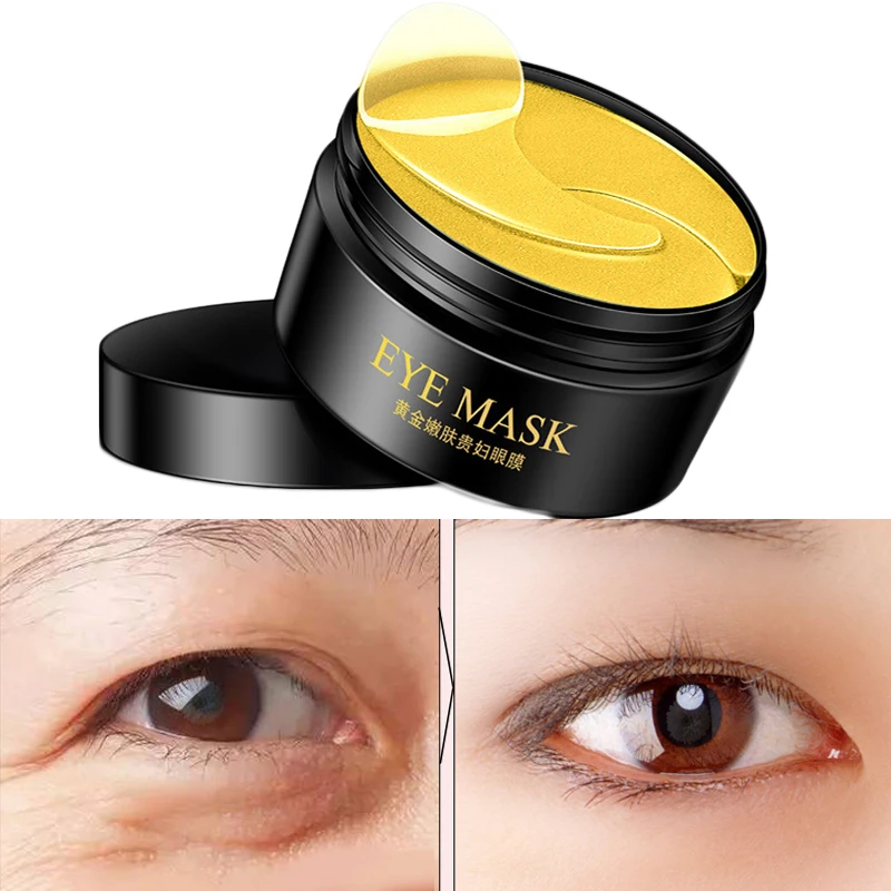 Золотая маска для глаз 60 шт. увлажняющий с коллагеном патчи Уход за глазами