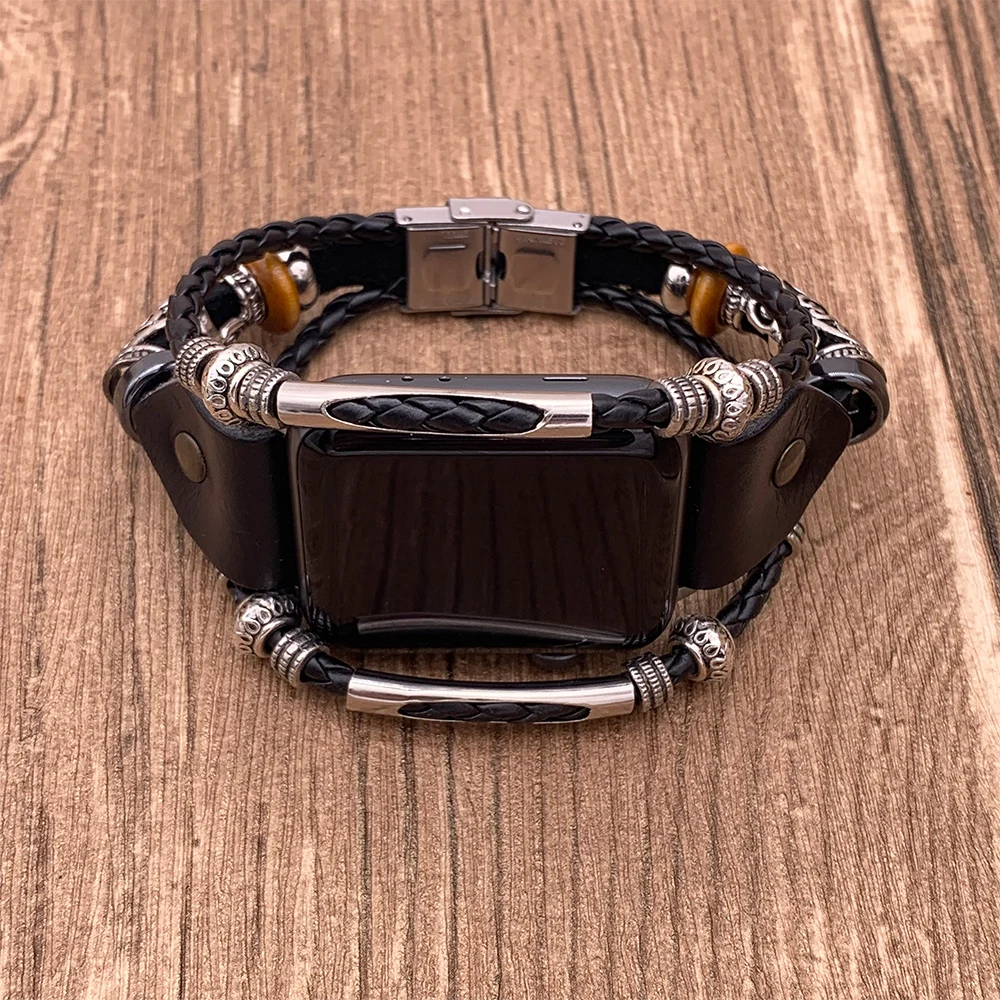 Etsy Винтажные бусины ручной работы стильный ремешок из воловьей кожи для Apple Watch Band