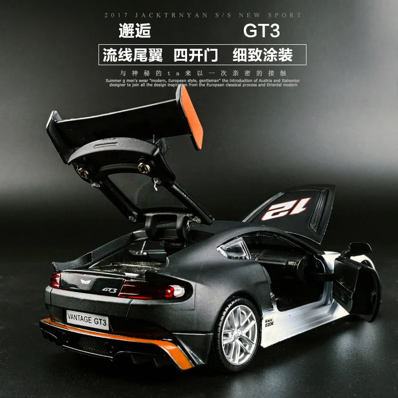 1:32 Модели автомобилей из сплава GT3 литые под давлением модели автомобилей Автомобильный звуковой светильник вытяжной автомобиль игрушка Миниатюрная модель Машинки Игрушки Детские