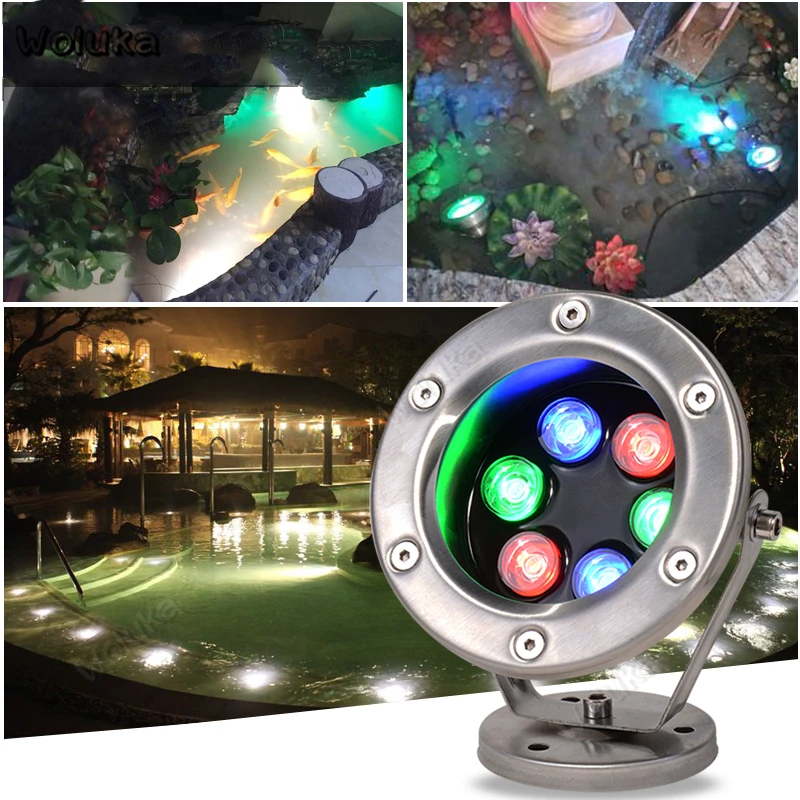 Уличный светодиодный подводный светильник водонепроницаемый точечный 6 Вт