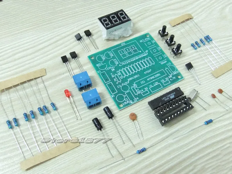 DS18B20 Термометры AT89C2051 MCU Управление электронный DIY Kit szsp22