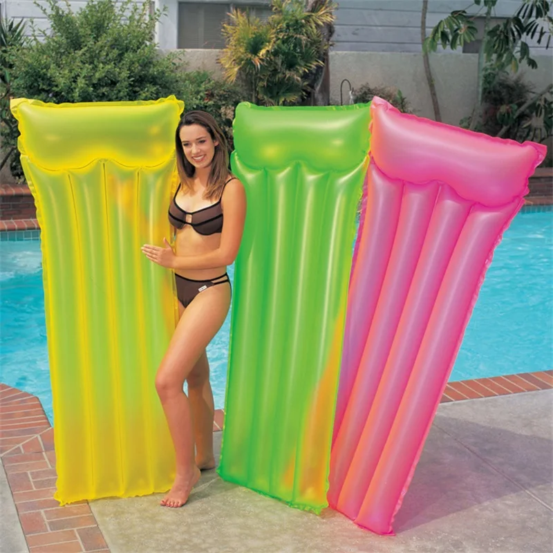 183*76 см флуоресцентная надувная плавающая водная кровать плавательные воздушные