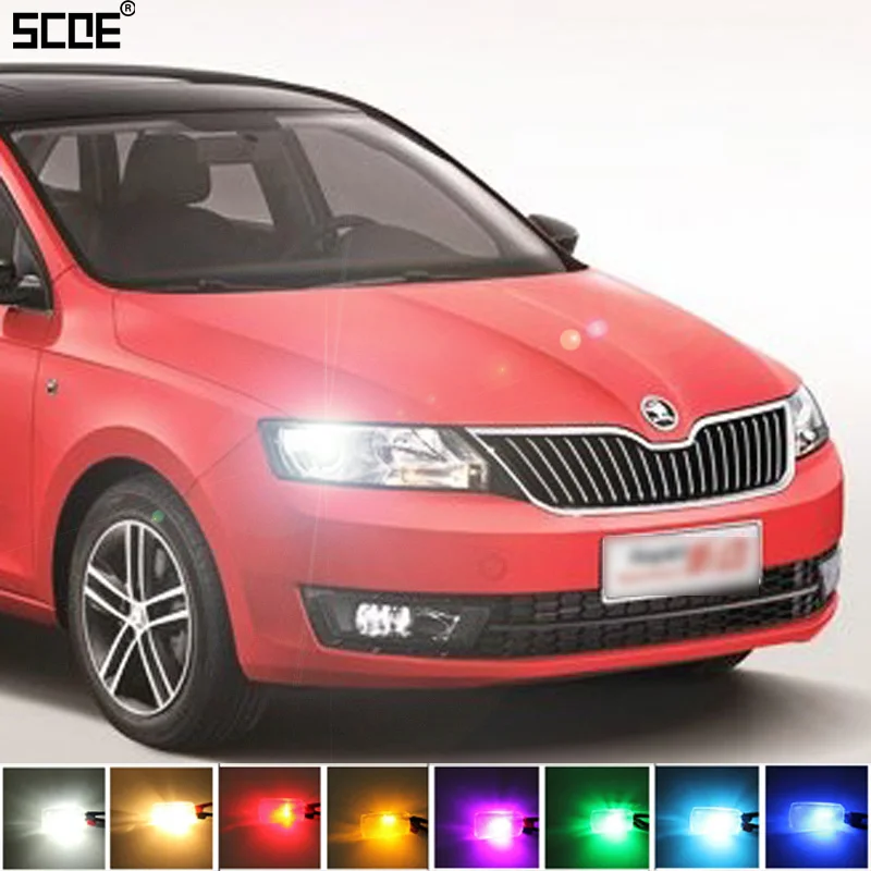 Для Skoda Rapid (NH3) Rapid Spaceback (NH1) SCOE 2X1 2SMD светодиодная Передняя парковочная лампа передний боковой маркер источник света автостайлинг