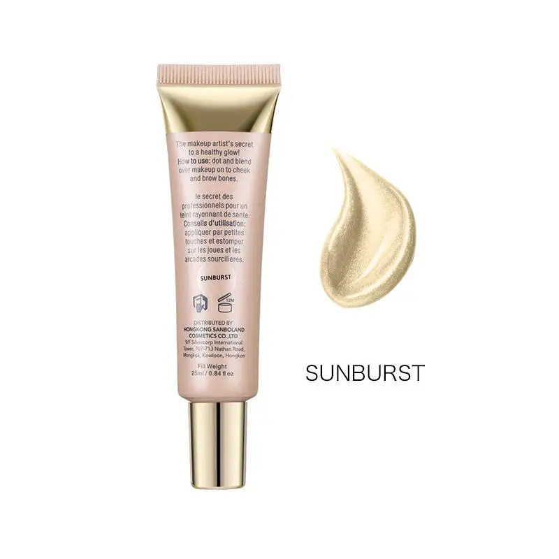 SUNBURST O. TWO. O Макияж для лица жидкий хайлайтер Countour светящийся мерцающий Блестящий бронзатор стойкий Осветляющий Хайлайтер для лица - Цвет: SUNBURST