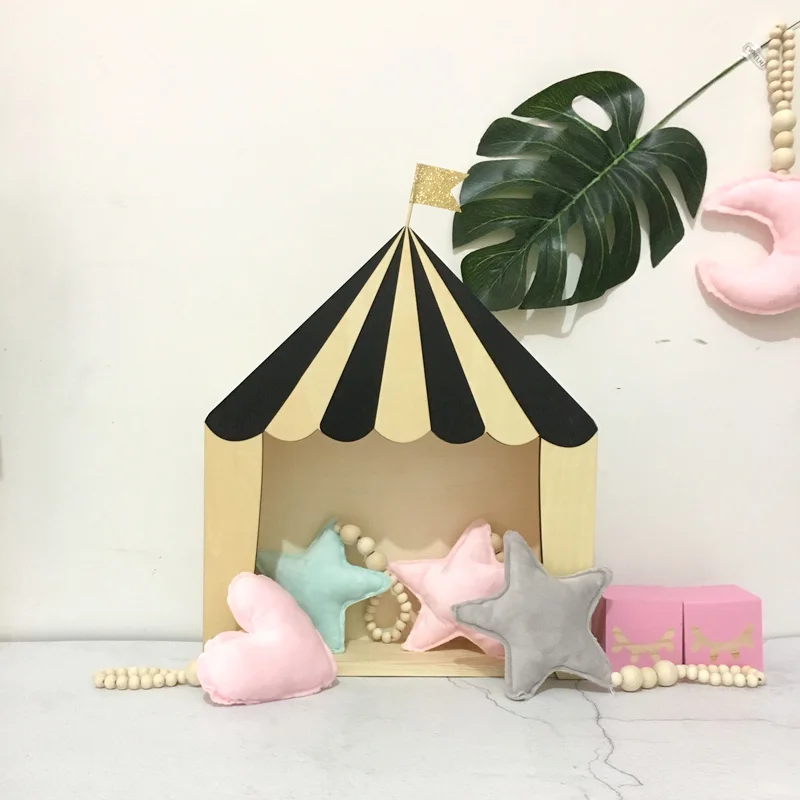 Скандинавские деревянные бусины Луна Звезда Сердце детская комната Настенное