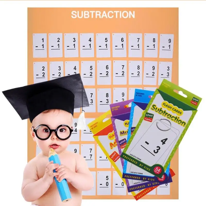 54 шт. Детские Обучающие карточки для арифметики игрушки с цифрами детского сада