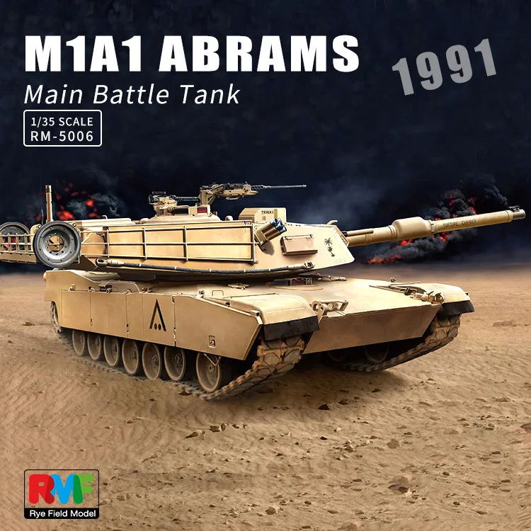 Ржаное поле RFM RM5006 1/35 масштаб M1A1 ABRAMS 1991 основной боевой танк пустынный шторм