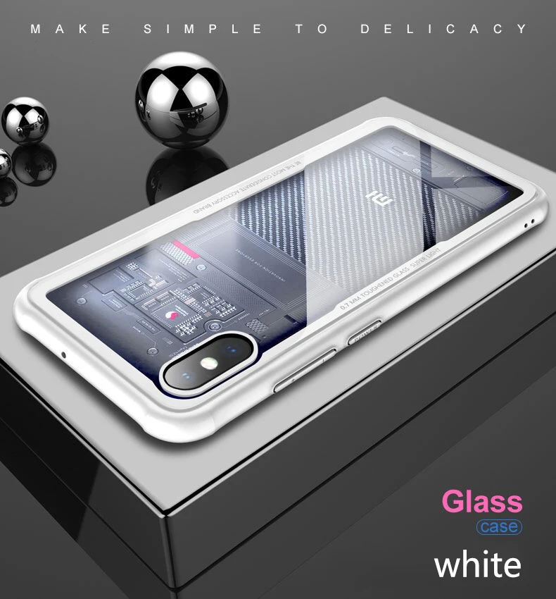 VIAERSON Tempered Glass Case For iphone 7 Exploration Cover 11 Clear Back Blackred Newest Design |