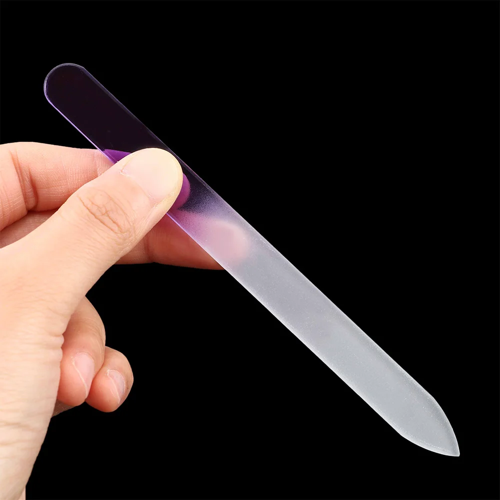 1 шт. Новые прочные пилки для ногтей из хрустального стекла буферы маникюра