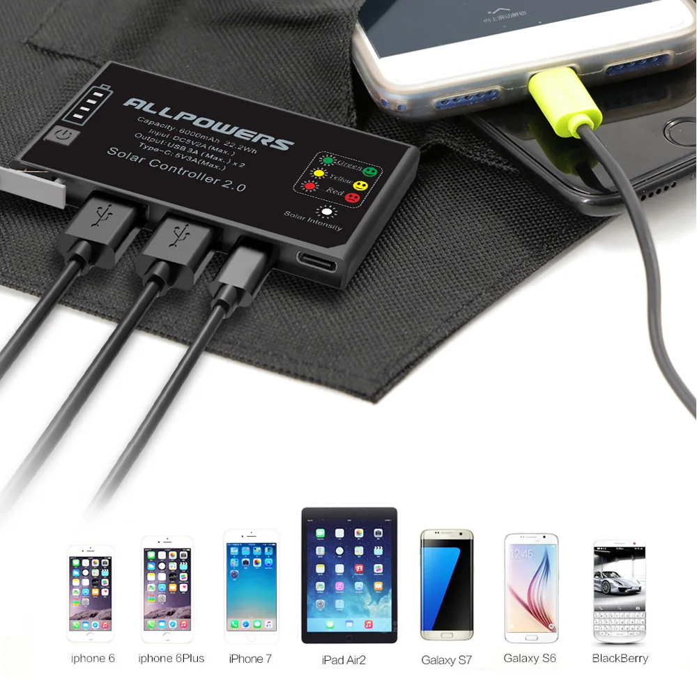 Все мощности S power Bank 5 в 15 Вт Солнечная Внешняя батарея Dual USB 3 А внешний Солнечный