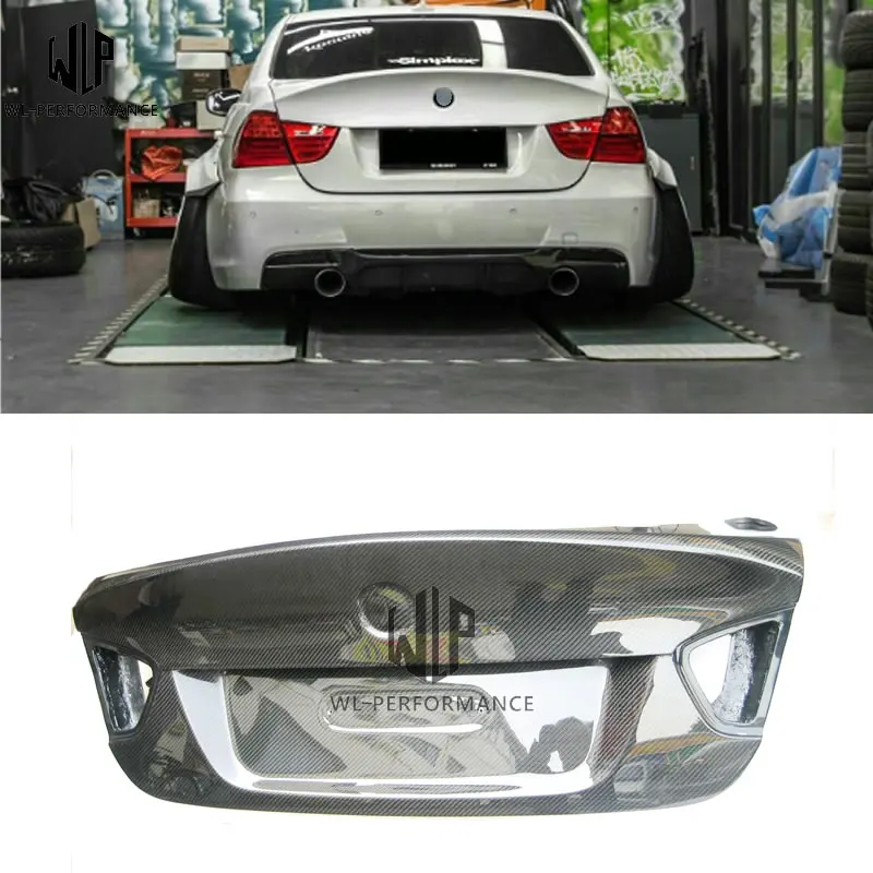 Для 3 серии E90 320i 325i карбоновая Задняя Крышка багажника капоты автомобильный