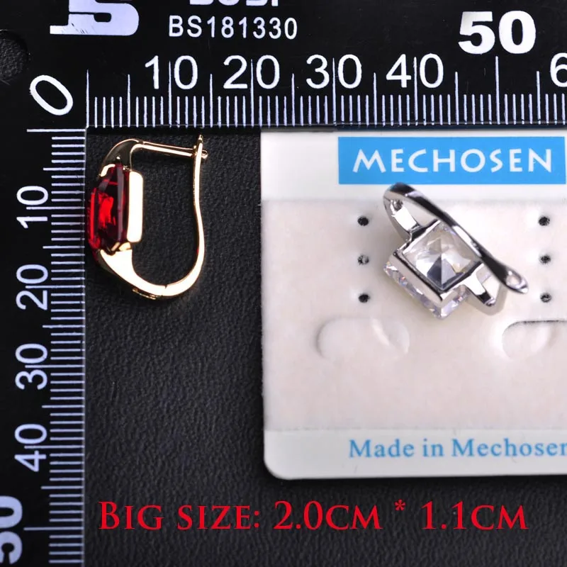 MECHOSEN квадратные серьги из горного хрусталя медные Bijuterias Brincos Pequenos пирсинг ушей