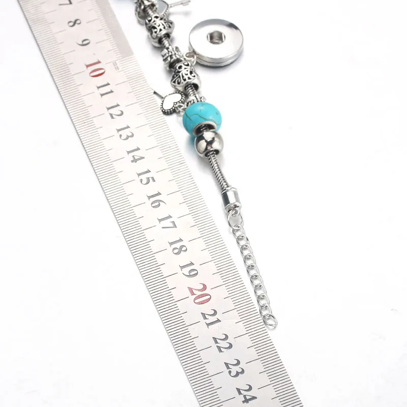 Wholesale Natural Stone Snap Jewelry Handmade Beaded Bracelet Fit 18mm Button Elastic Strand Beads 9924 | Украшения и аксессуары