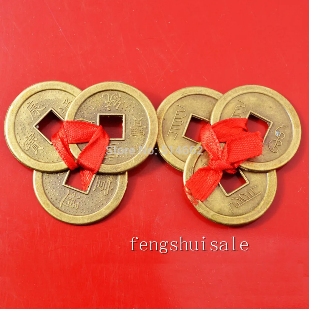 2 шт. китайская монета Feng Shui Three I ching + красный конверт Y1113B|coins sale|envelope organizercoin tray |