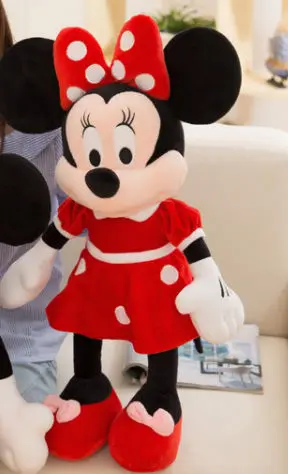 red minnie 40 см Горячие Плюшевые Микки Маус Минни Маус плюшевые игрушки мягкие животные Детские Куклы Игрушки для девочек Подарки на день рождения подарки - Цвет: red minnie