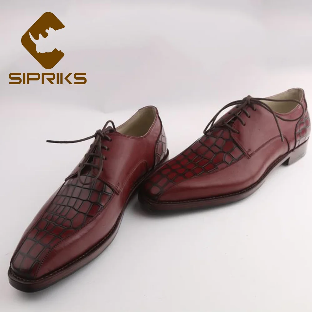 2021 Sipriks Italian Handmade Goodyear Welted Shoes Mens Dress Suits Boss Business Office Gents Social Large Size 46 | Обувь