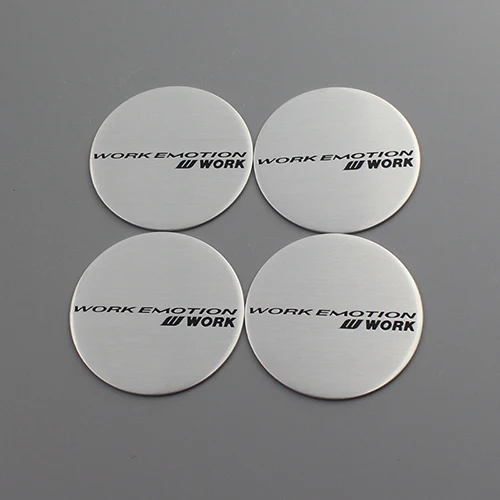 WORK SILVER KOM 4 шт./партия 45 мм Автомобиль Стайлинг колеса центр hubcaps наклейки крышка для enkei advan rays volk ssr работа vs значок эмблемы Знак - Цвет: WORK SILVER