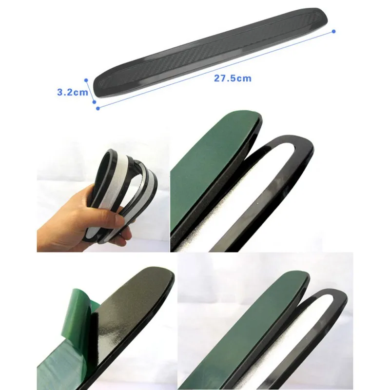 2019 2 шт. черные наклейки на передний бампер из углеродного волокна | Автомобили и