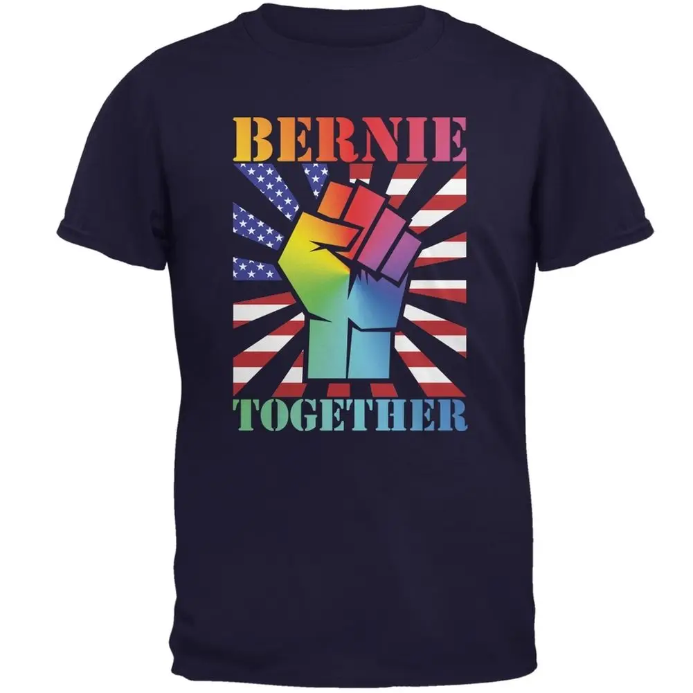 Футболка для взрослых Bernie Sanders темно синяя футболка с поднятым кулаком скидка хит