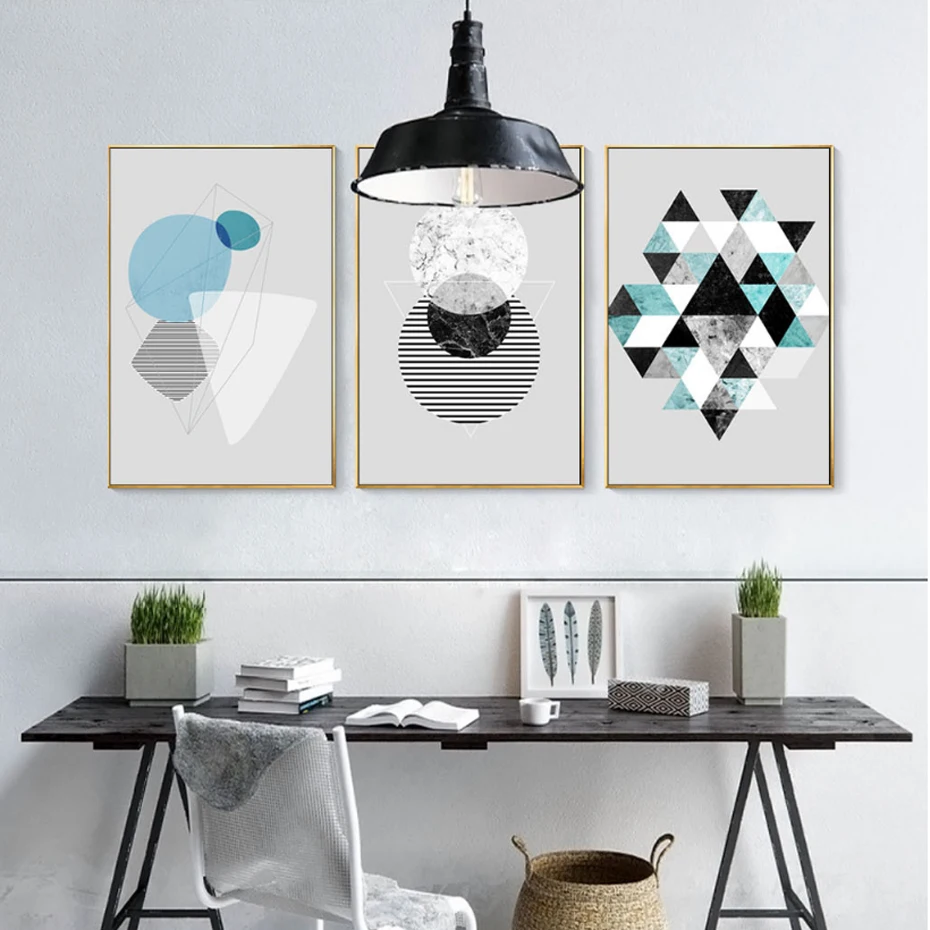 

Abstract Geometric Canvas Paintings Modern Posters and Prints Nordic Wall Art Pictures for Kids Living Rooms Home Decor No Frame