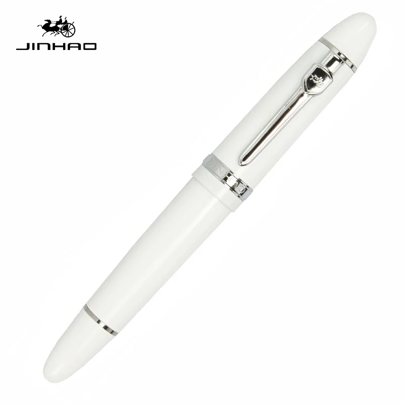 white Классическая Роскошная Шариковая ручка Jinhao 159, 0,7 мм, Ручка-роллер для подписи, ручка для руководителя, тяжелая ручка, деловые канцелярские принадлежности - Цвет: white