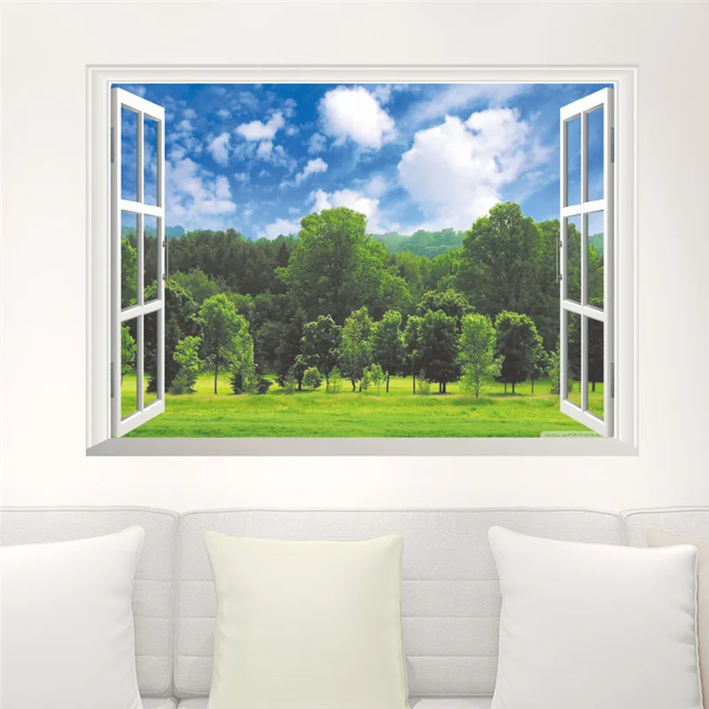 3D стикер на стену для гостиной спальни ТВ дивана домашнего декора|window wall sticker|3d
