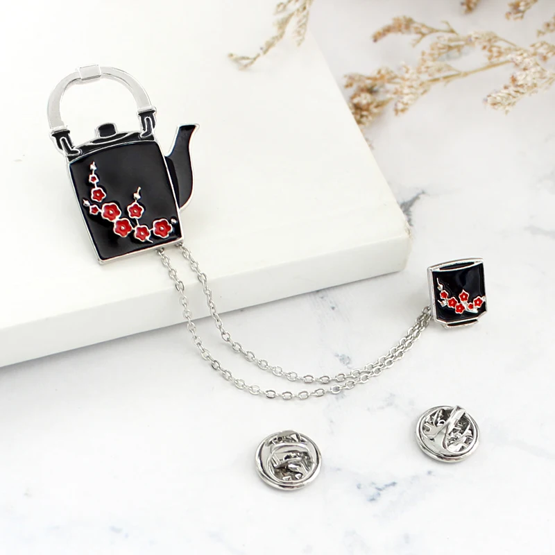 2 шт./компл. брошь в виде черной сливы чайной чашке инструмент для набора черного