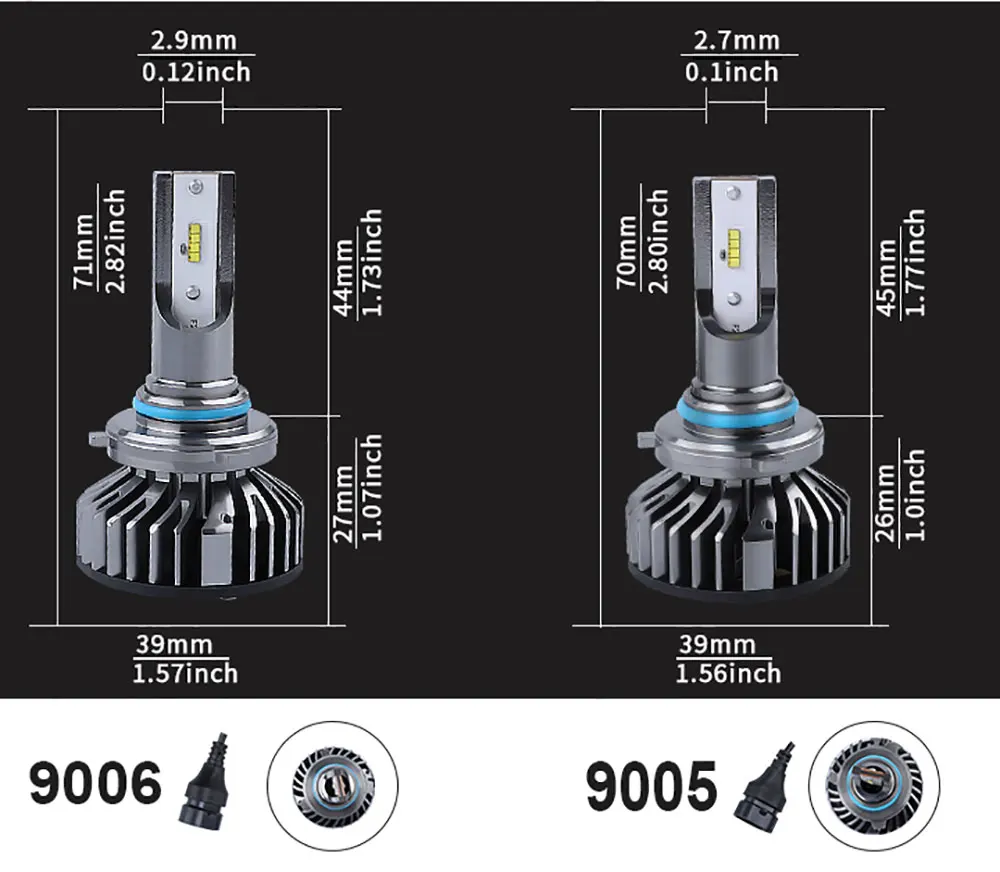 Super Bright H7 Mini Led Headlight Bulbs H4 H1 H11 H8 H9 9005 HB3 H10 9006 HB4 9012 HIR2 Hi-Lo Beam Auto Headlamp Light Canbus