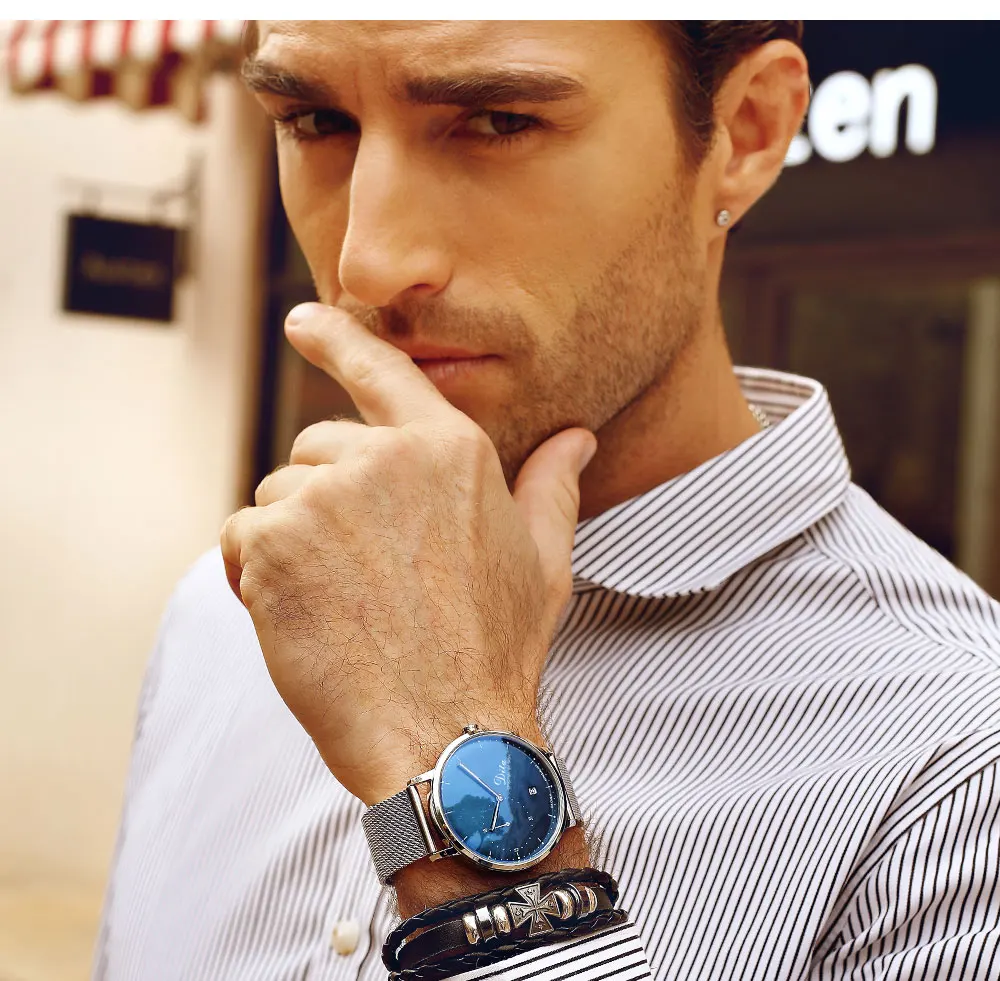 Relogio Masculino, мужские часы, модные кожаные кварцевые часы, повседневные спортивные часы, мужские Роскошные наручные часы, мужские часы