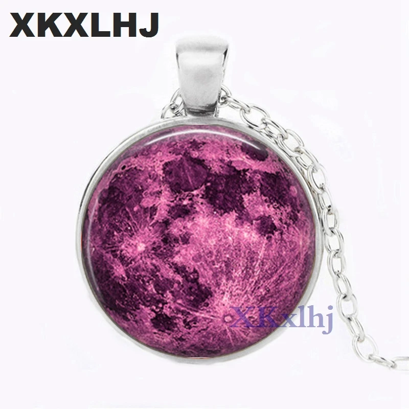 XKXLHJ стеклянные круглые ожерелья 8 Разных голубых мятных зеленых лунных ожерелий