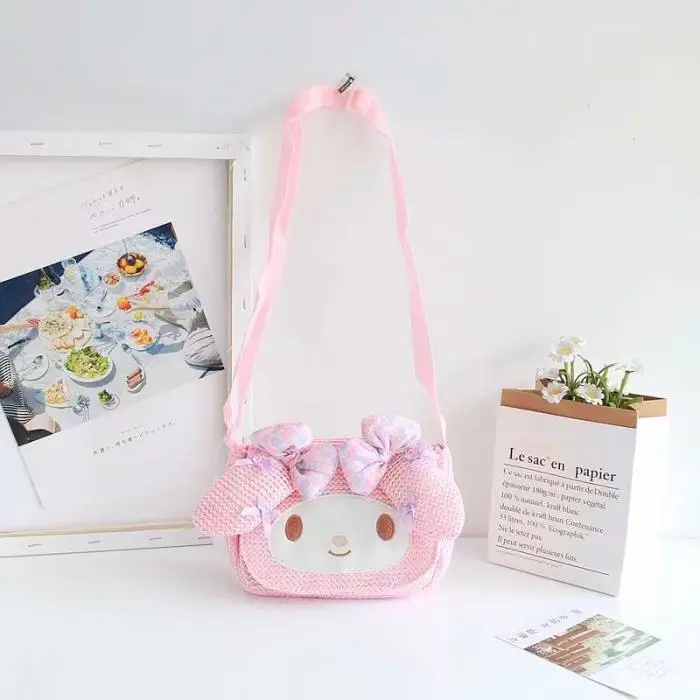 Sanrio аниме мультфильм моя мелодия Сумочка ткачество сумки на плечо для девочек